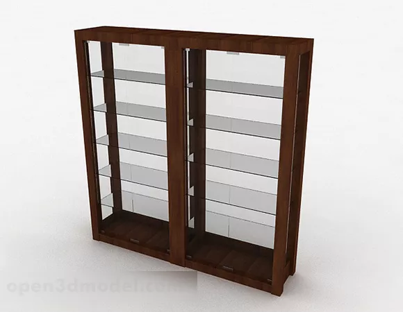 Modern Multi-layer Glass Display Cabinet 3d model Modern Multi-layer Glass Display Cabinet 3d model