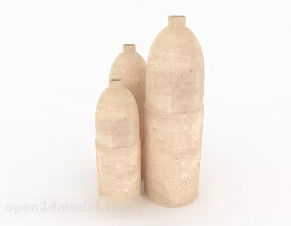 Modern Style Combination Vase Decoration 3d model Modern Style Combination Vase Decoration 3d model