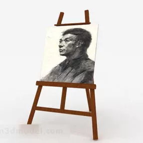 Modern Style Drawing Portrait 3d model