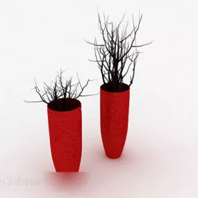 Modern Style Ceramic Vase Decoration 3d model