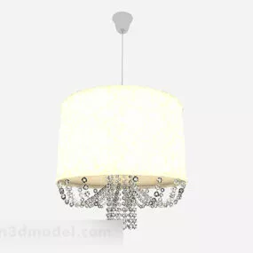 Modern Round Cover Crystal Chandelier 3d model