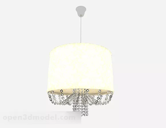 Modern Round Cover Crystal Chandelier 3d model Modern Round Cover Crystal Chandelier 3d model