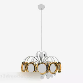 Modern Round Crystal Chandelier 3d model