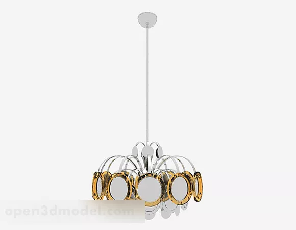 Modern Round Crystal Chandelier 3d model Modern Round Crystal Chandelier 3d model