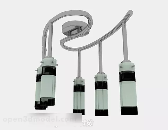 Modern Style S Shaped Chandelier 3d model Modern Style S Shaped Chandelier 3d model