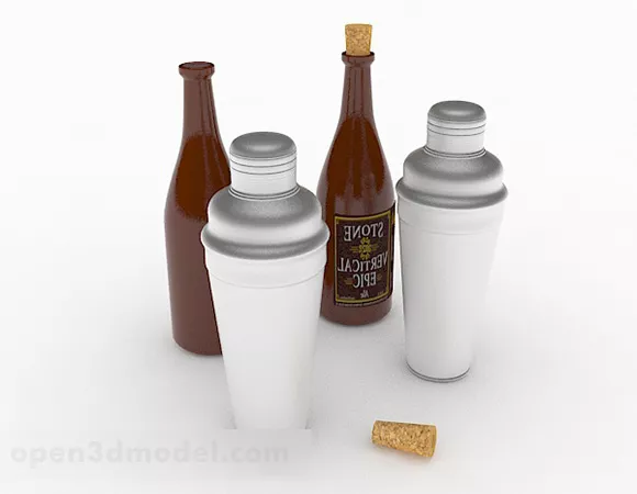 Modern Style Shaker Bottle 3d model Modern Style Shaker Bottle 3d model