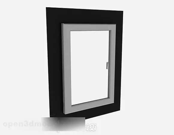 House Wood Door Window 3d model