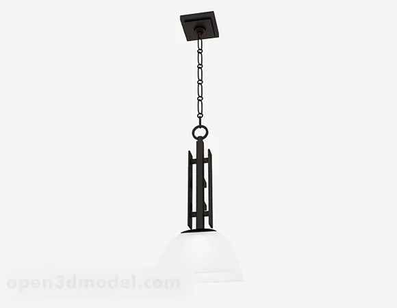 Modern Single Living Room Chandelier 3d model Modern Single Living Room Chandelier 3d model