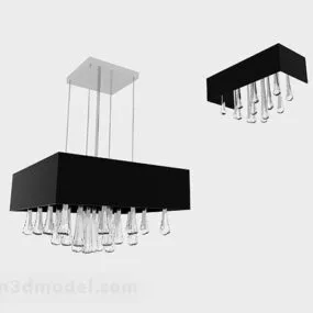 Square Crystal Combination Chandelier 3d model