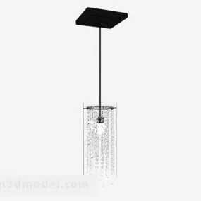 Modern Square Drop Chandelier 3d model