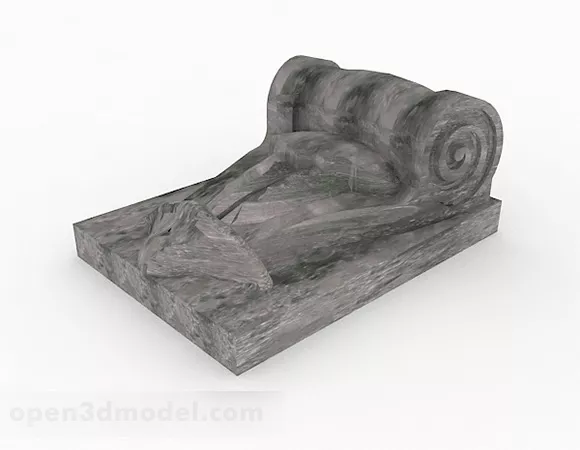 Modern Stone Sculpture 3d model Modern Stone Sculpture 3d model