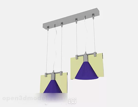 Modern Style Stylish Purple Chandelier 3d model Modern Style Stylish Purple Chandelier 3d model