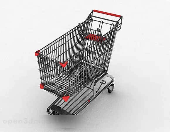 Modern Supermarket Shopping Cart 3d model Modern Supermarket Shopping Cart 3d model