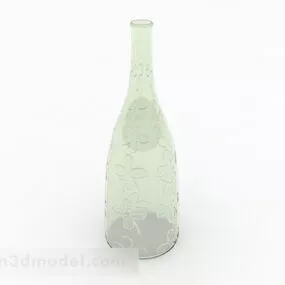 Transparent Carved Vase Decoration 3d model