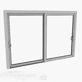Modern White Aluminum Sliding Window 3d model