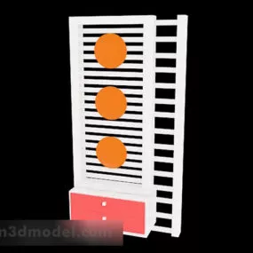 Modern White Bar Screen Partition 3d model