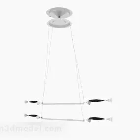 Modern Style White Ceiling Lamp 3d model