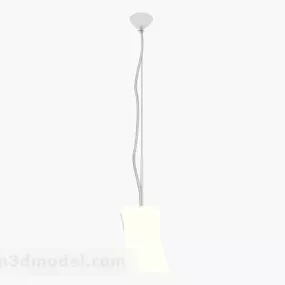 Modern Style White Column Chandeliers 3d model