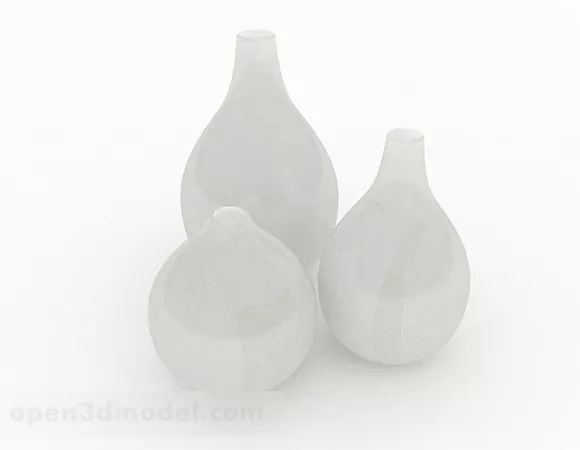 Modern White Fashion Big Belly Vase 3d model Modern White Fashion Big Belly Vase 3d model