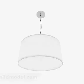 Modern Style White Cylinder Chandelier 3d model
