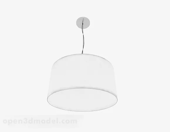 Modern Style White Cylinder Chandelier 3d model Modern Style White Cylinder Chandelier 3d model