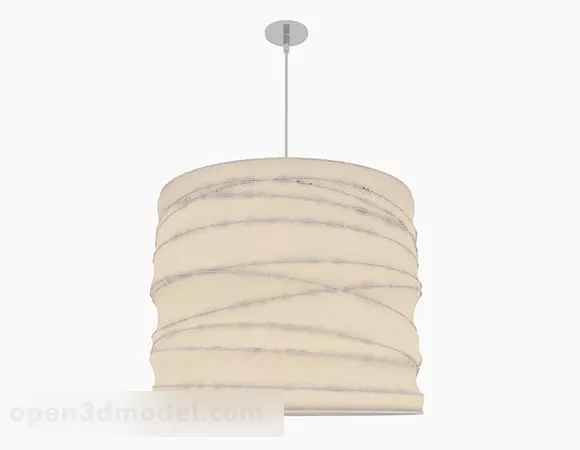Modern style white cylindrical chandelier 3d model Modern style white cylindrical chandelier 3d model
