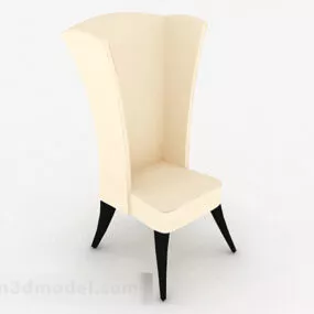 Modern Style White Fashion Home Chair 3d model