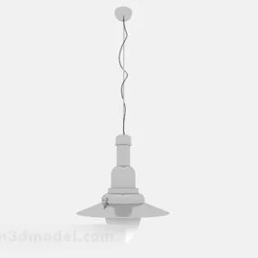 Modern White Pendant 3d model
