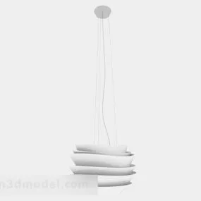 Modern Style White Home Chandelier 3d model