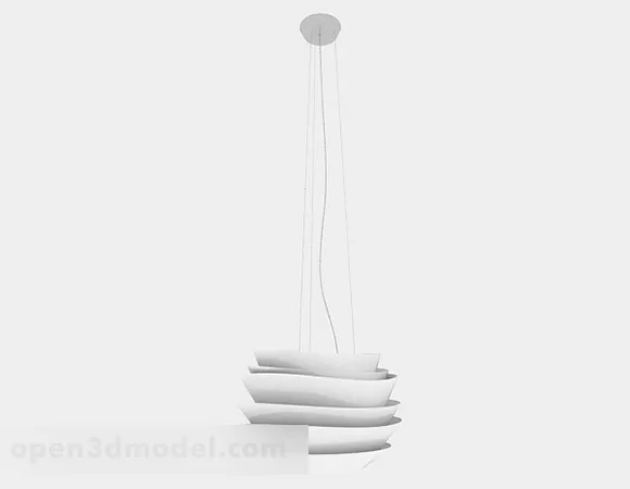 Modern Style White Home Chandelier 3d model Modern Style White Home Chandelier 3d model