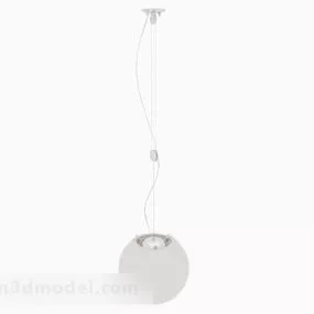 Modern White Round Chandelier 3d model
