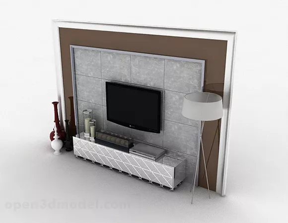 Flat Television Wall Mounted 3d model
