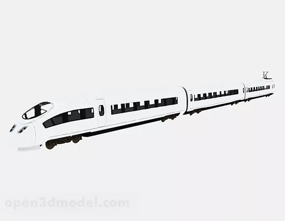 Old Train Locomotive 3d model