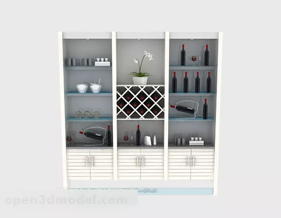Modern Wine Cabinet 3d model Modern Wine Cabinet 3d model