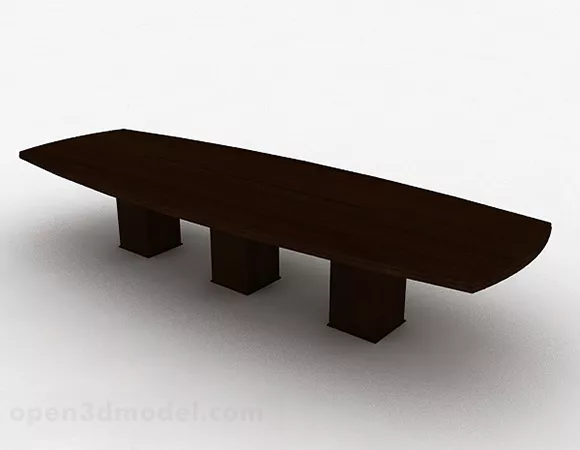 Modern Wooden Coffee Table 3d model Modern Wooden Coffee Table 3d model