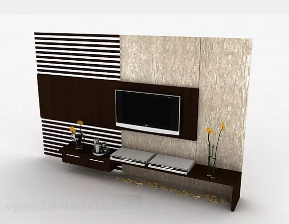 Modern Style Wooden Tv Cabinet V1 3d model Modern Style Wooden Tv Cabinet V1 3d model