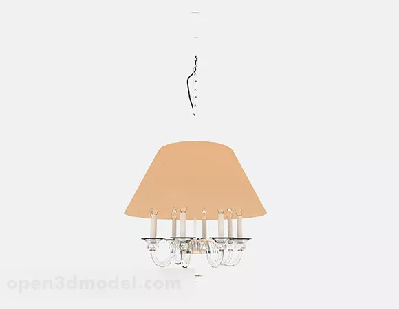 Candlestick With Silver Stand 3d model