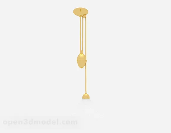 Modern Style Yellow Chandelier 3d model Modern Style Yellow Chandelier 3d model