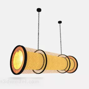 Modern Yellow Columnar Chandelier 3d model