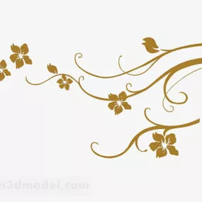 Modern Style Yellow Wallpaper 3d model