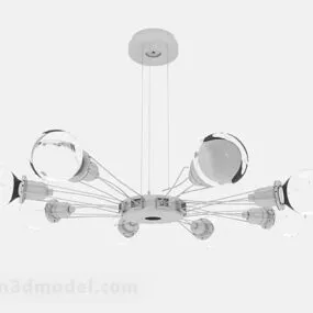 Modern Glass Living Room Chandelier 3d model