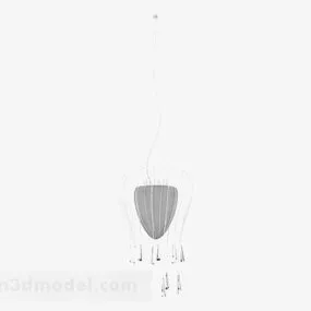 Modern Pear Shaped Crystal Chandelier 3d model