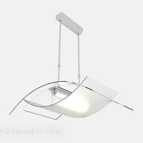 Modern Stylish Silver Chandelier 3d model