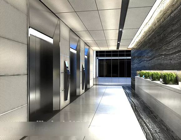 Modern Tooling Elevator Corridor Interior 3d model Modern Tooling Elevator Corridor Interior 3d model