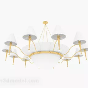 Modern White Chandelier 3d model