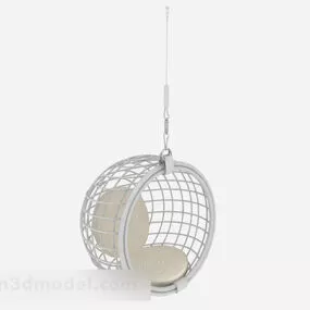 Modern White Hollowed Out Basket 3d model