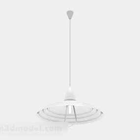 Modern White Metal Chandelier 3d model
