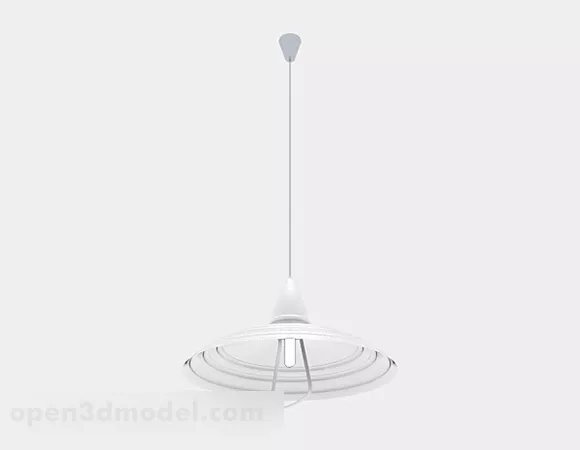 Modern White Metal Chandelier 3d model Modern White Metal Chandelier 3d model