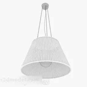 Modern White Stripe Chandelier 3d model