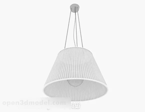Modern White Stripe Chandelier 3d model Modern White Stripe Chandelier 3d model